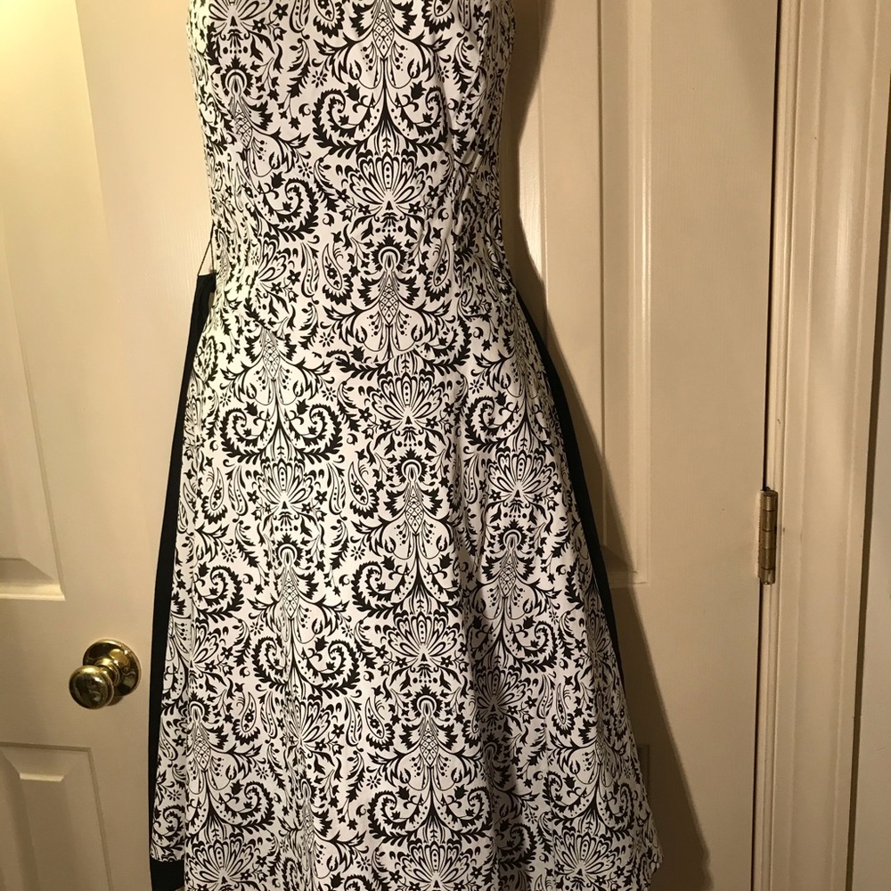 Strapless cotton black white print tulle petticoat - Picture 5 of 11